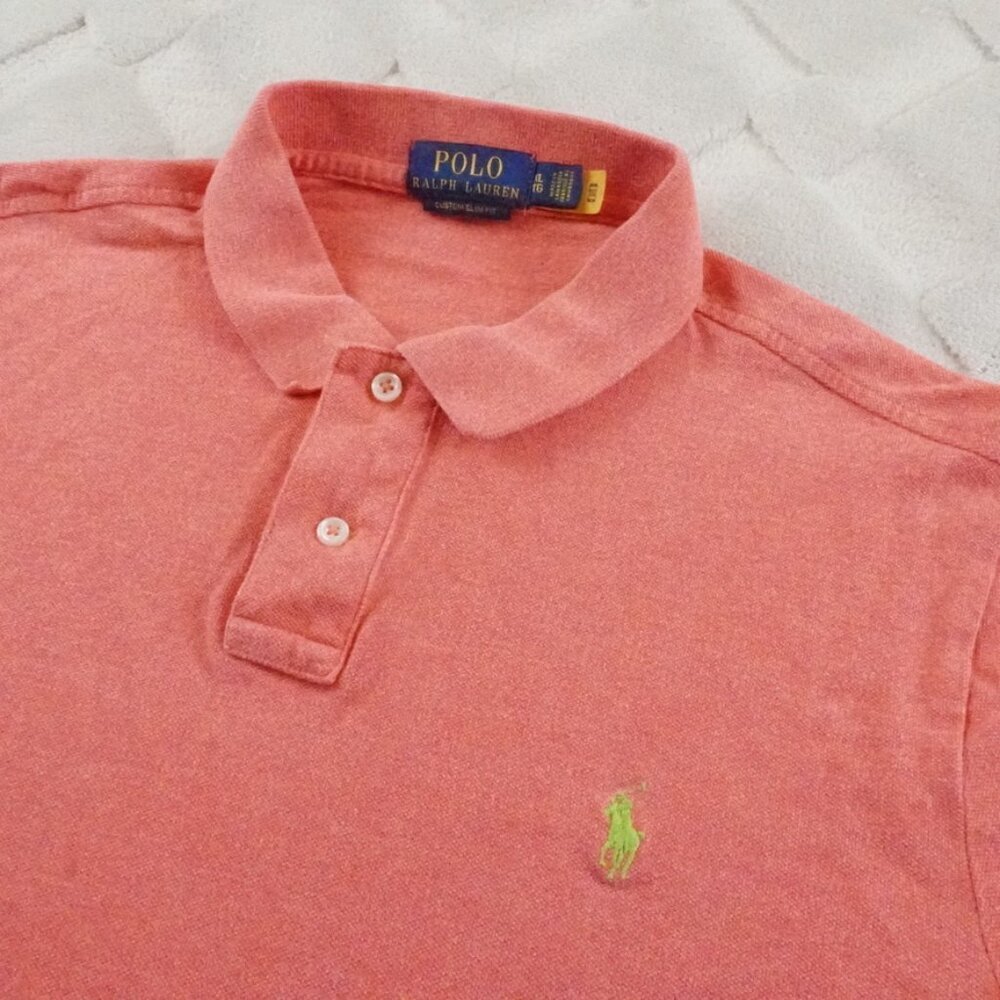 Polo Ralph Lauren Custom Slim Fit Polo Shirt Mens XL Formal Preppy